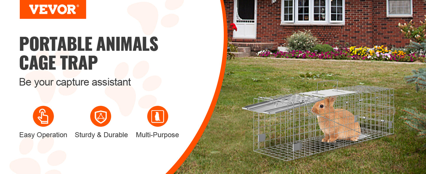 Cage Trap Humane Trap Galvanized Iron Folding