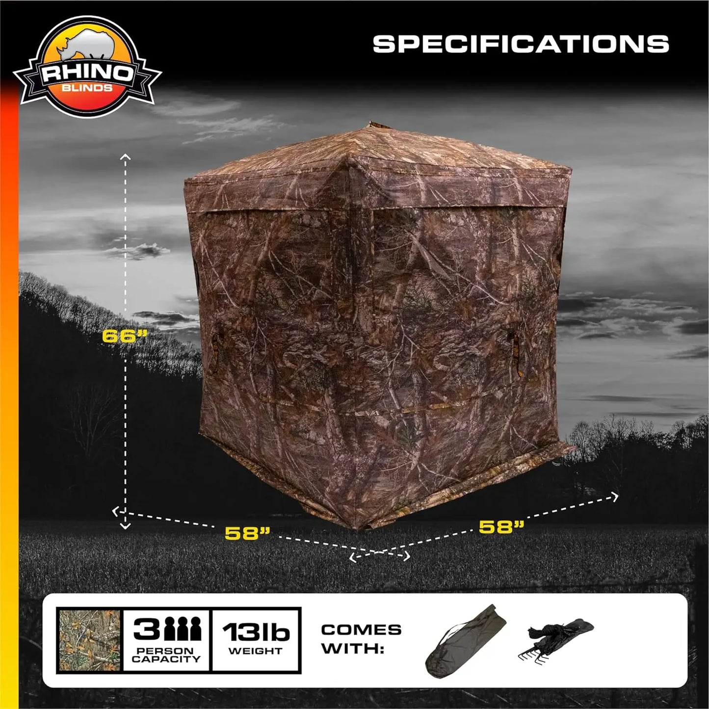 R180 See Through Hunting  Blind, Realtree Edge