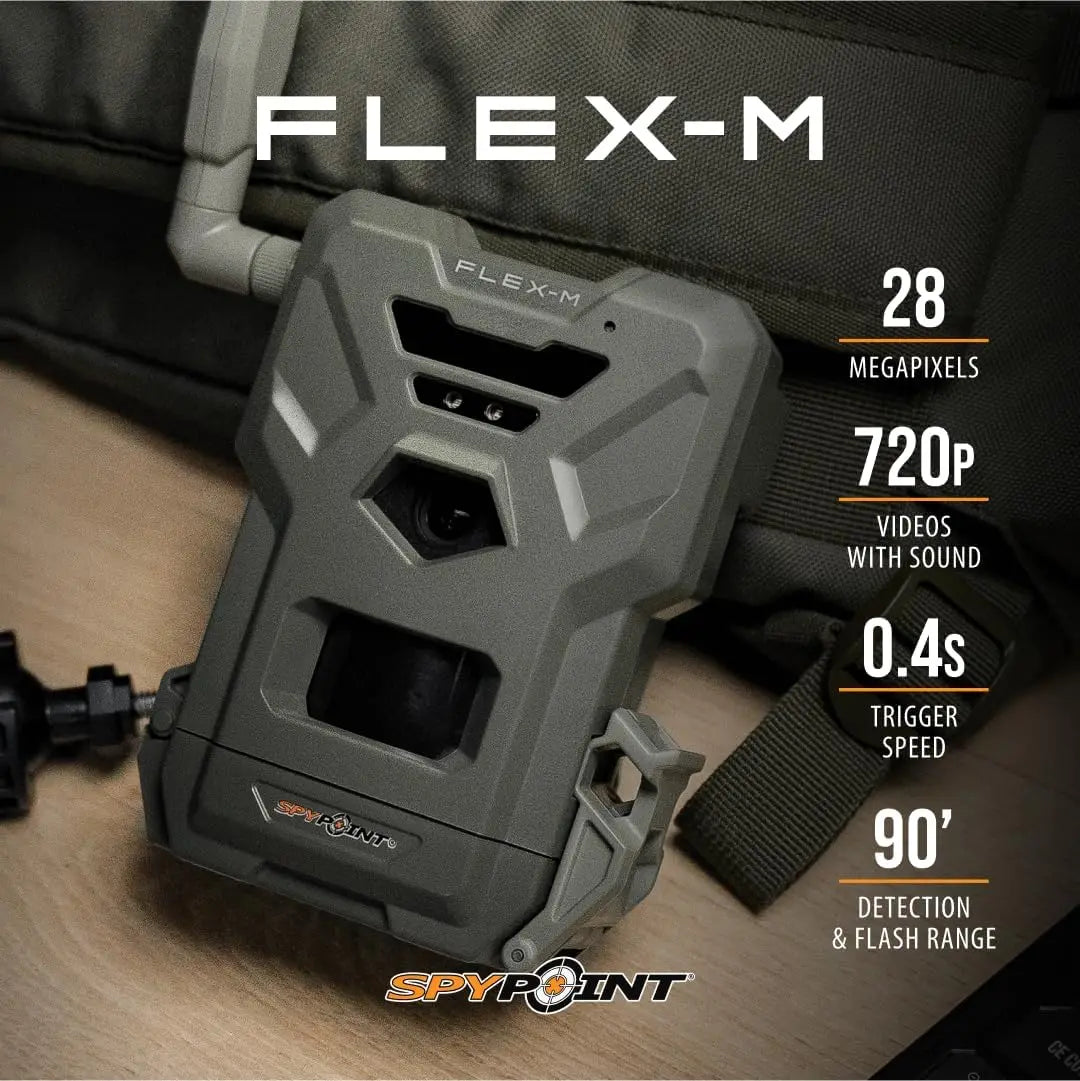 Flex-M Twin Pack Cellular Trail Cameras  No WiFi Needed, GPS, Night Vision, Dual-Si