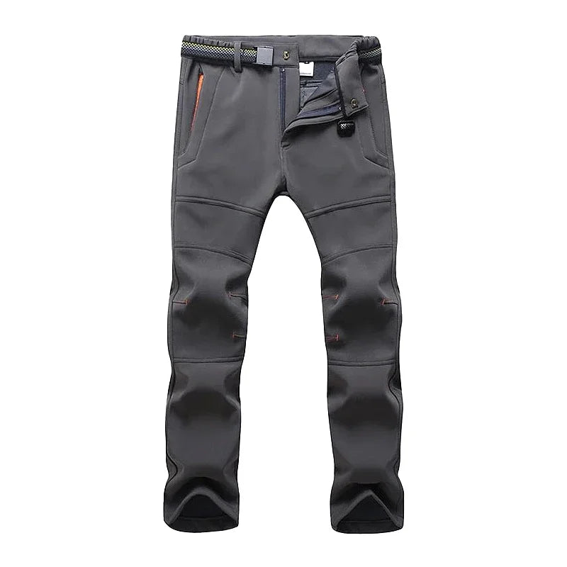 Winter Warm Fleece Pants Men Waterproof