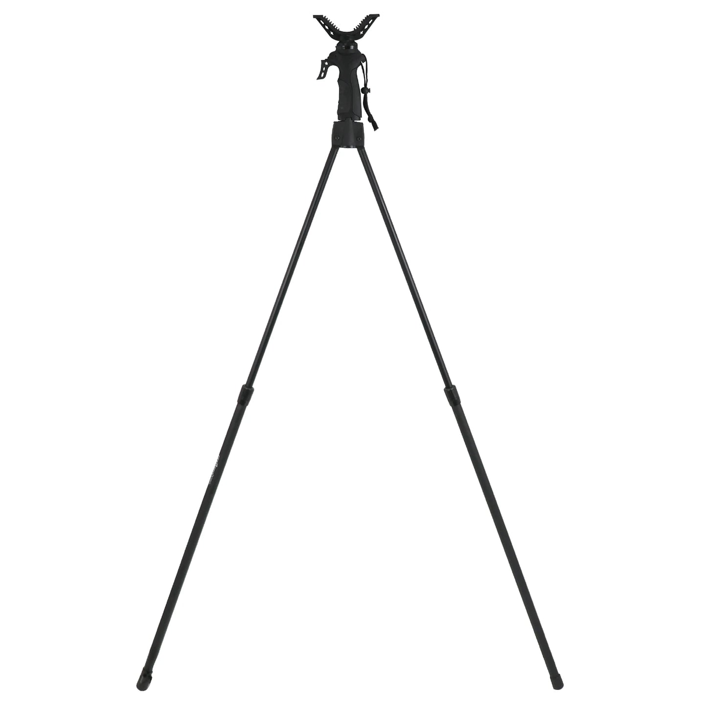 Shooting Stick Camera Telescopes Aluminum Shooting Tripod Adjustable Height V Yoke Head Holder with Trigger for Outdoors