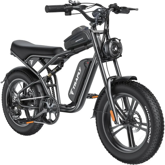 Electric Bike for Adults, 2000W Ebike, Top Speed 30Mph & 75 Mile Long Range, 20Inch Fat Tire Mountain Electric Bicycle