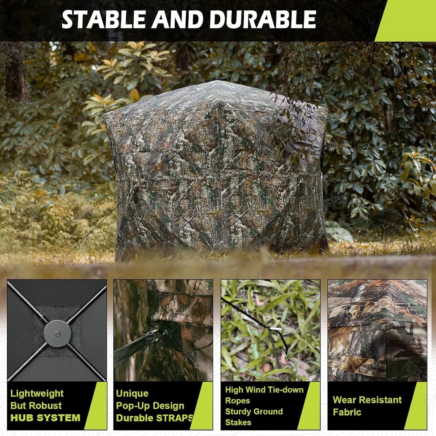 Hunting Blind  270°See Through W/ Sliding Window