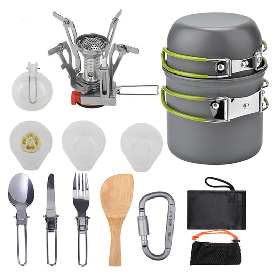 Portable Camping Cookware Set Outdoor Pot