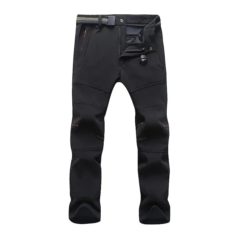 Winter Warm Fleece Pants Men Waterproof