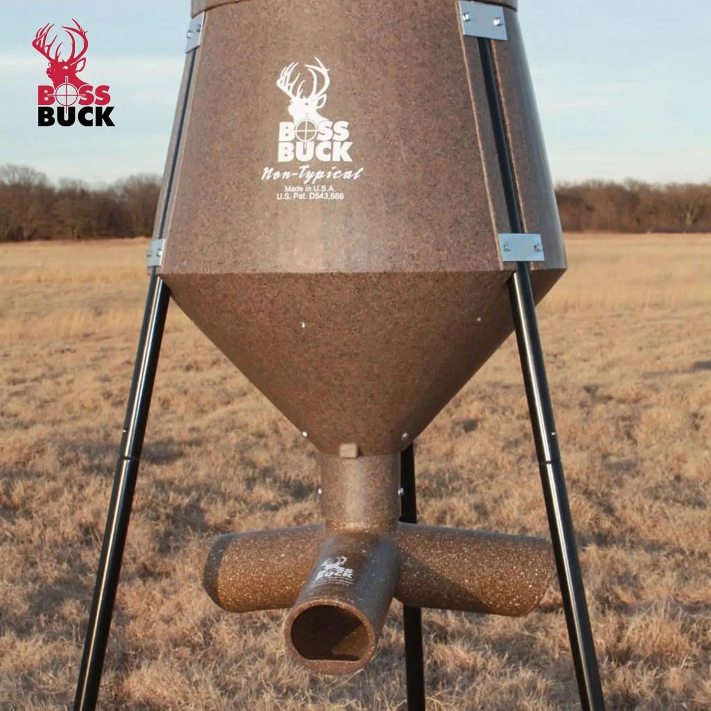 00 LB Deer Feeder/Hunting Durable Lightweight Plastic UV Protected Windproof Waterproof Gravity Feed System