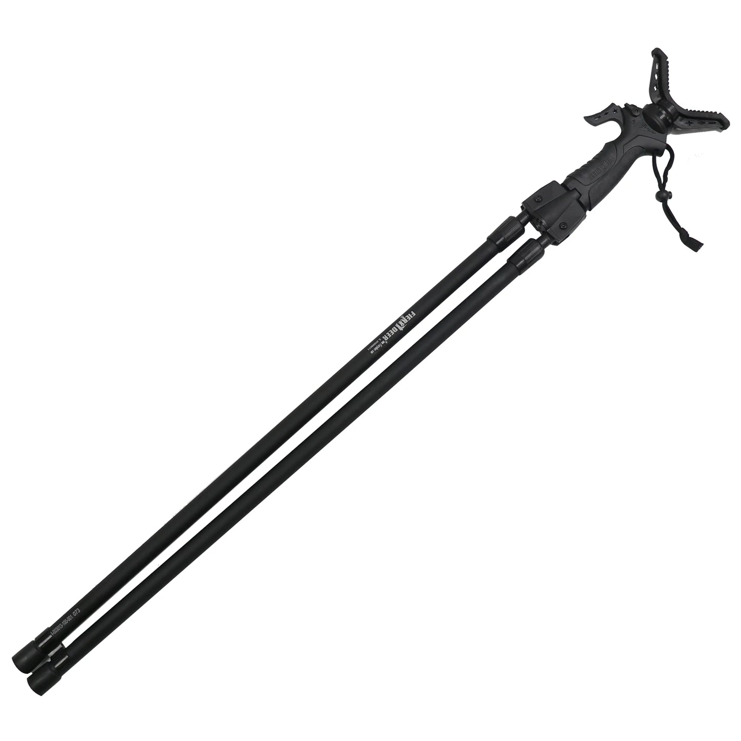 Shooting Stick Camera Telescopes Aluminum Shooting Tripod Adjustable Height V Yoke Head Holder with Trigger for Outdoors