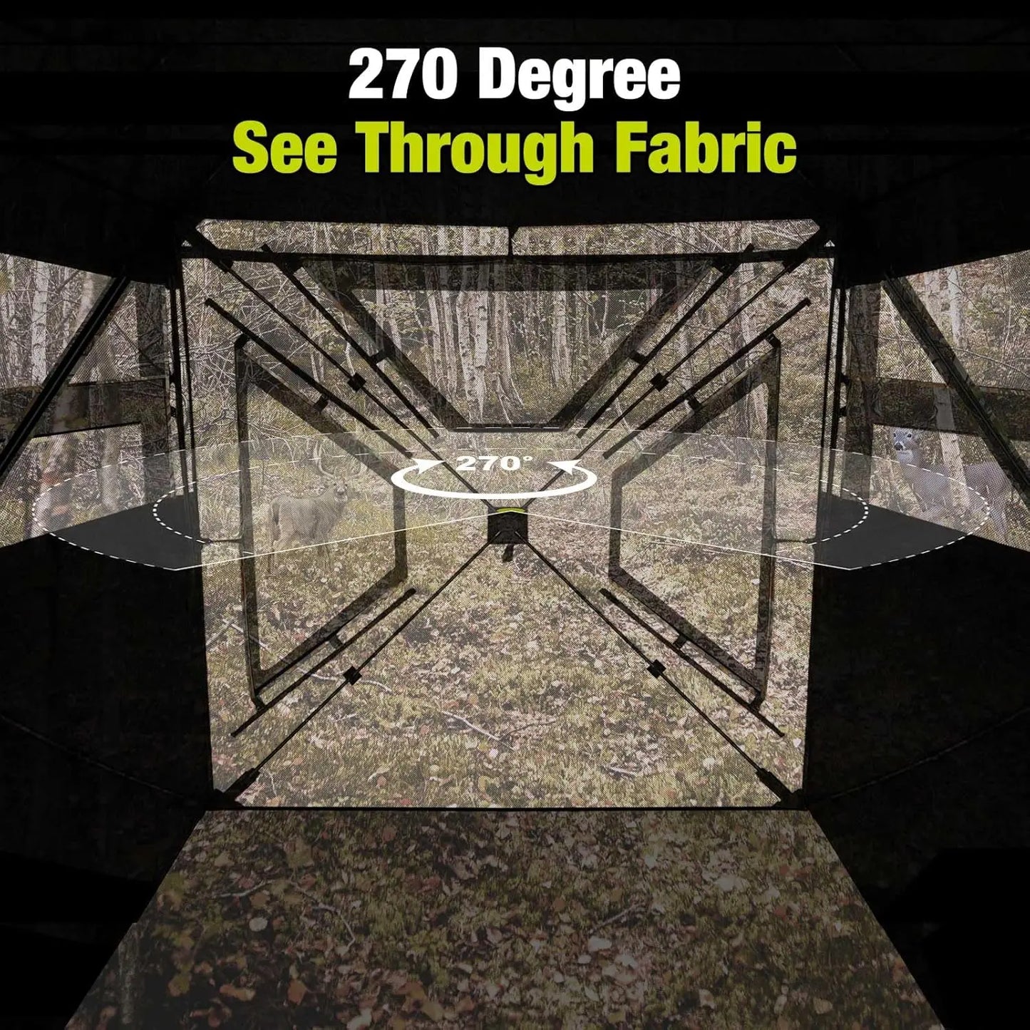 Blind 270°See Through with Silent Magnetic Door