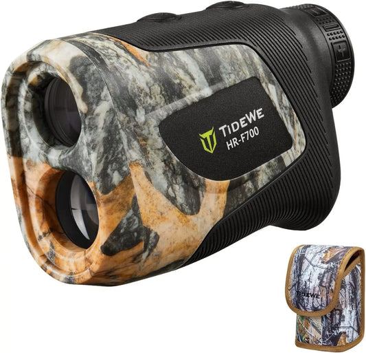 Hunting Rangefinder with Rechargeable Battery, 700/1000Y Camo Laser Range Finder 6X Magnification, Distance/Angle/Speed/S