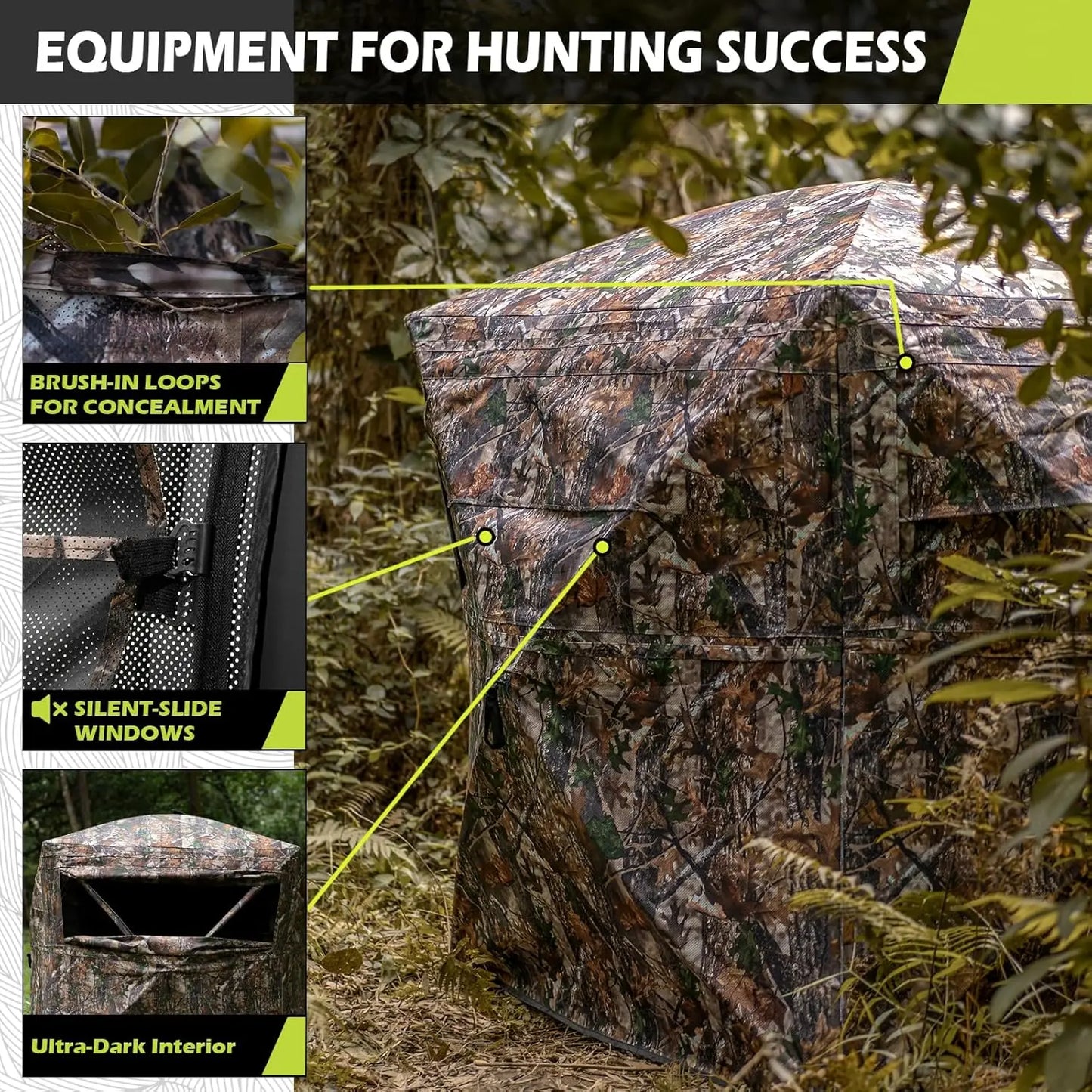 Hunting Blind  270°See Through W/ Sliding Window