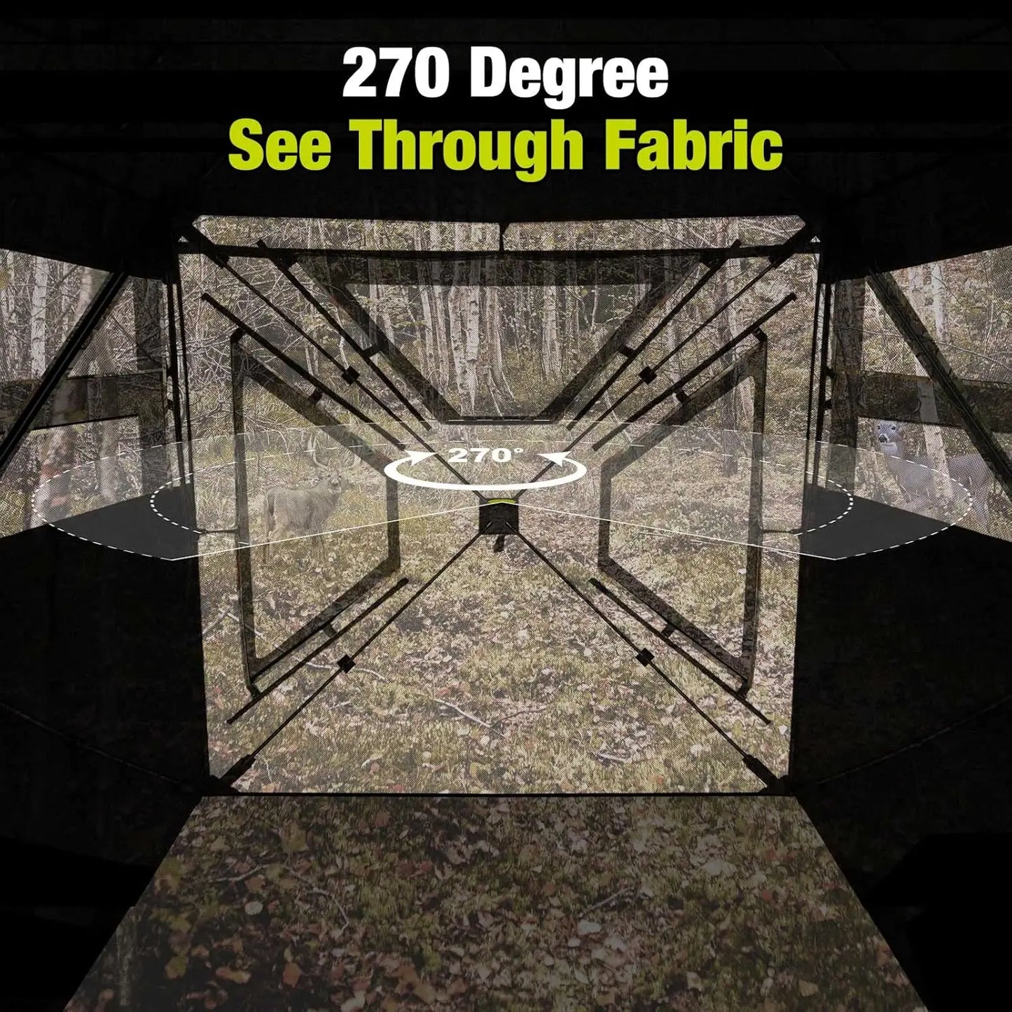 Hunting Blind  270°See Through W/ Silent Magnetic Door