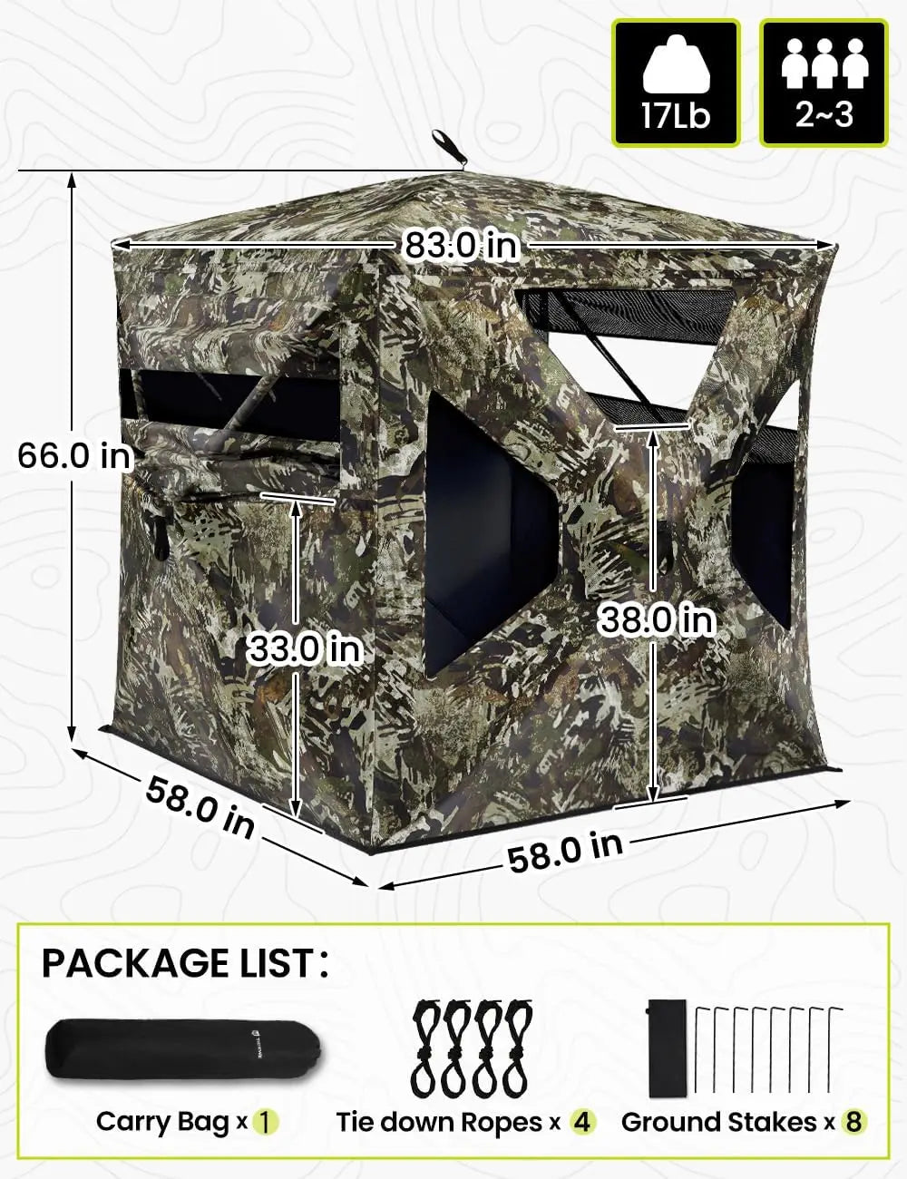 Blind 270°See Through with Silent Magnetic Door