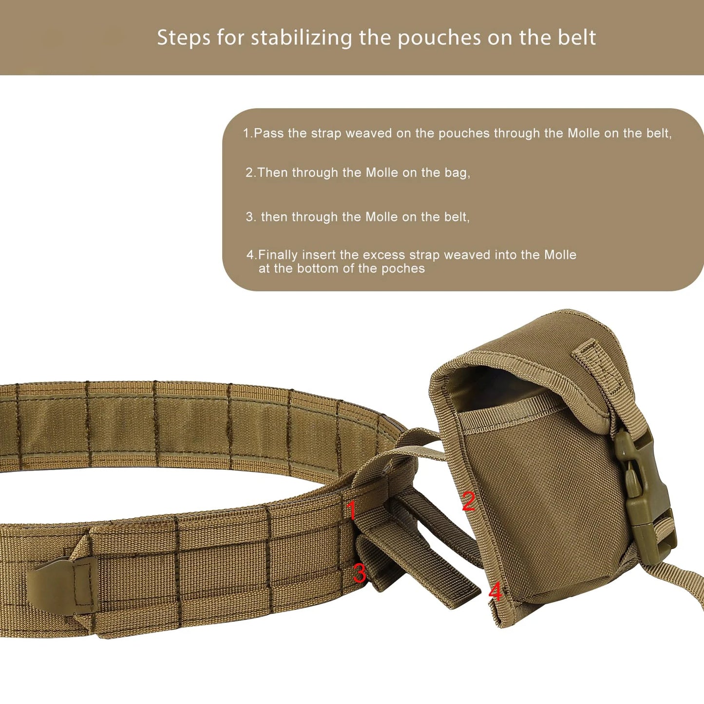 8-in-1 Hunting Tactical Battle Belt with Accessories