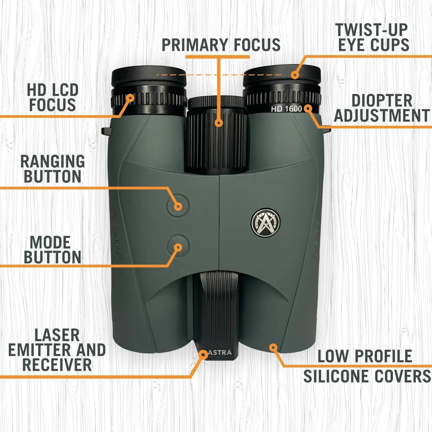 1760 Yard Laser Rangefinder Binocular