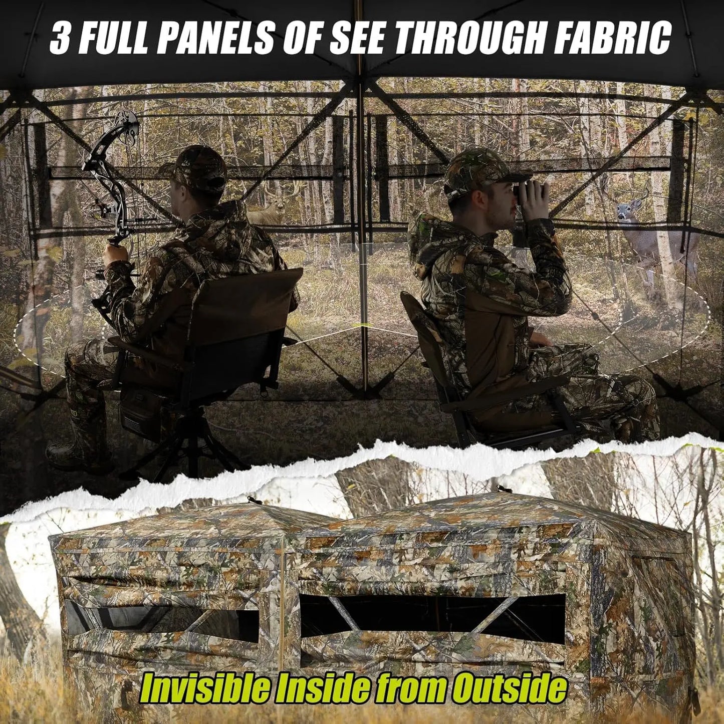 Double Ground Blinds 270° See Through