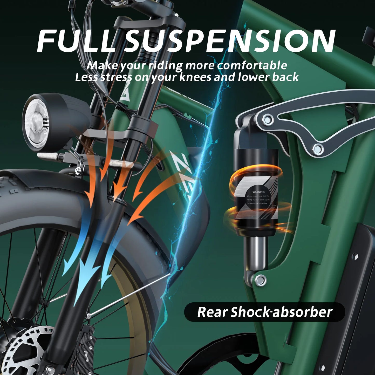 E-Bike Dual MotorAWD 2000W 60 Miles 35MPH