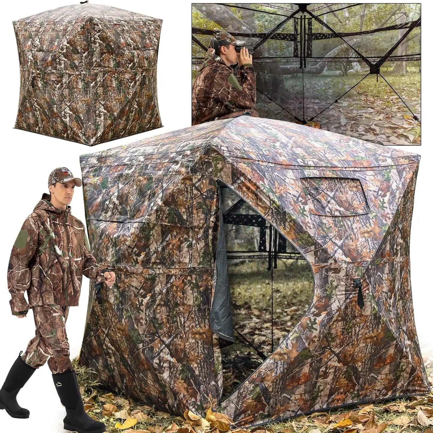 Hunting Blind  270°See Through W/ Sliding Window