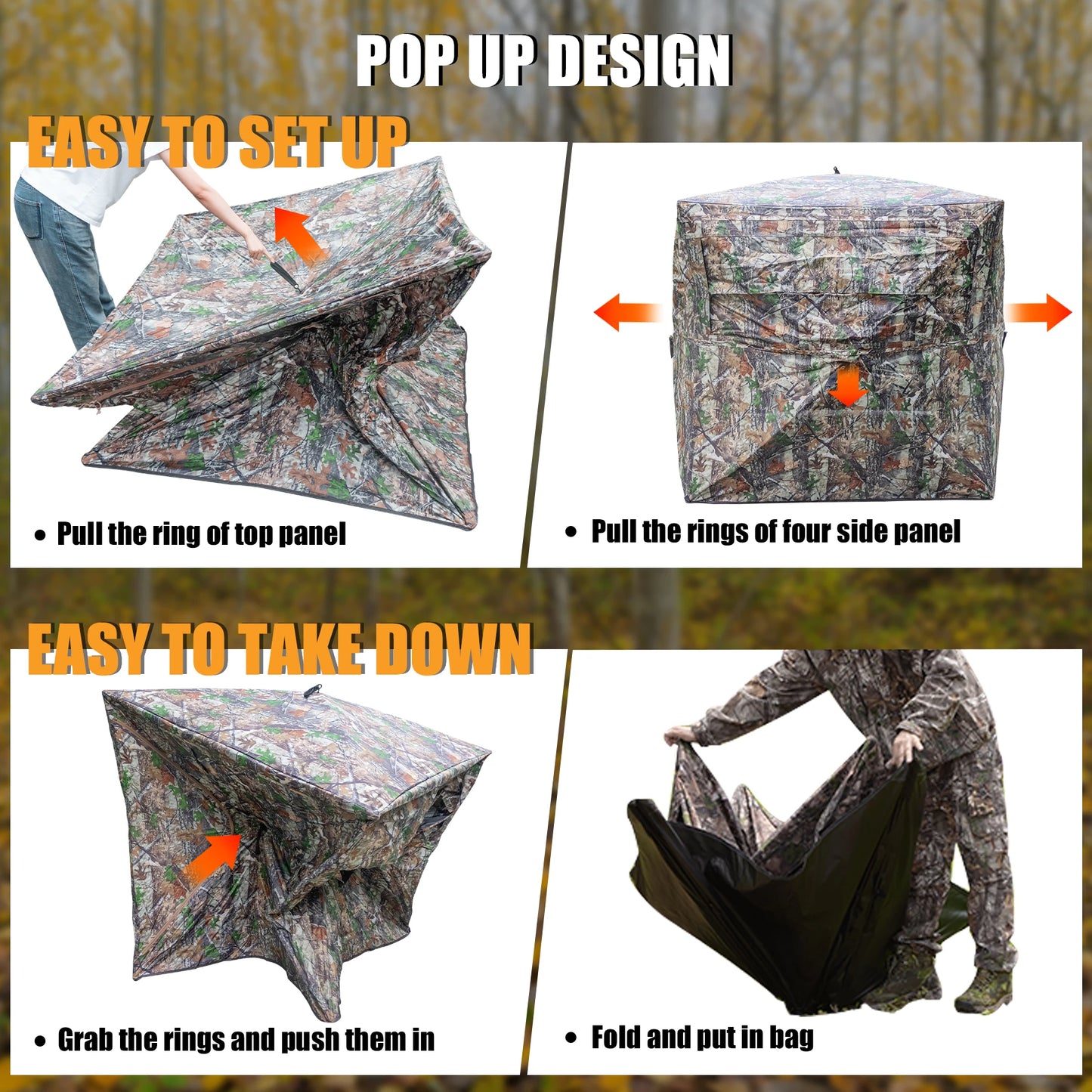 See Through Ground Blind for Hunting