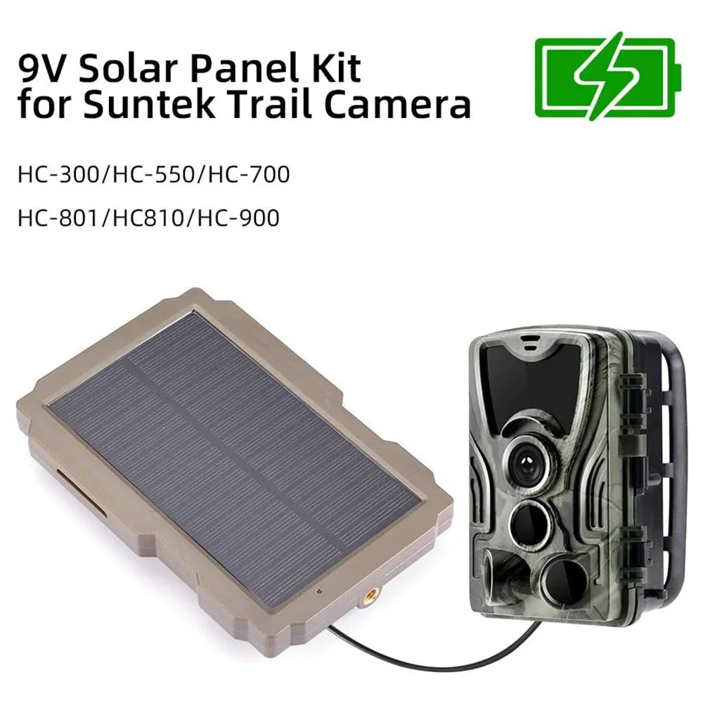 3000mAh Trail Game Camera Solar Panel Kit 6V-12V Rechargeable Solar Charger for Outdoor Hunting Camera Accessories