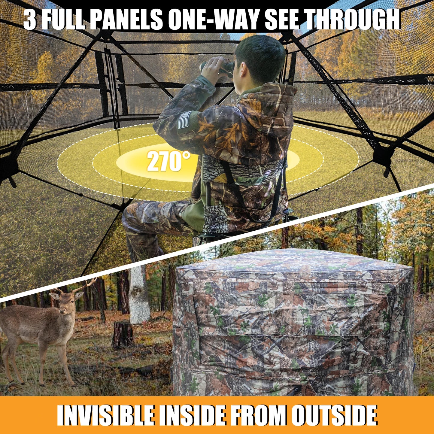 See Through Ground Blind for Hunting