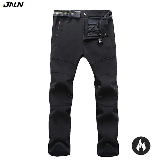 Winter Warm Fleece Pants Men Waterproof