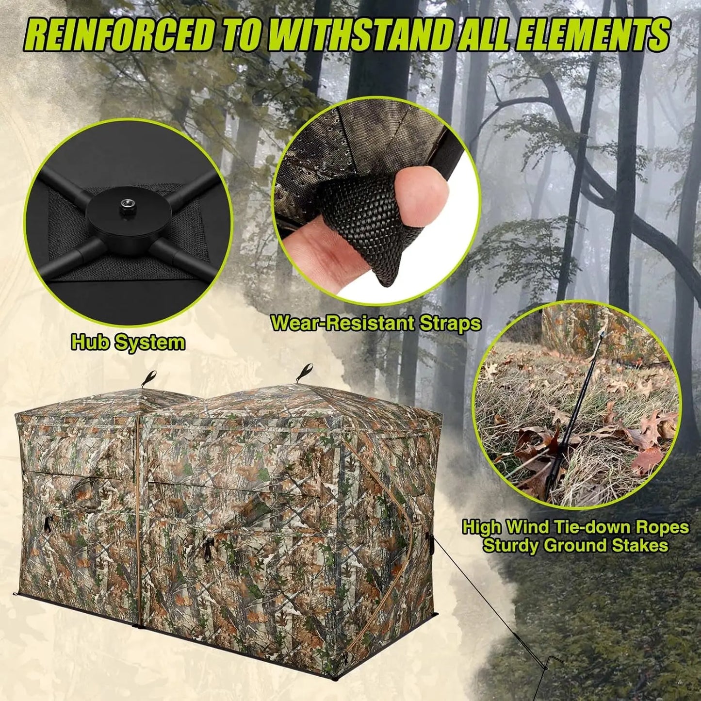 Double Ground Blinds 270° See Through