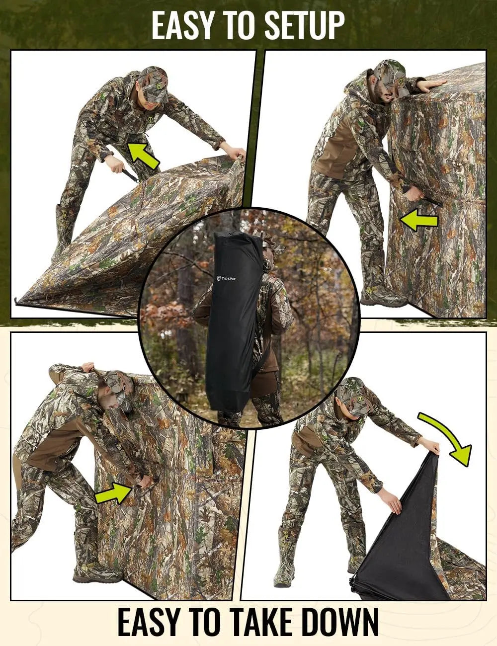 Hunting Blind See Through w/ Carrying Bag, 2-3 Person